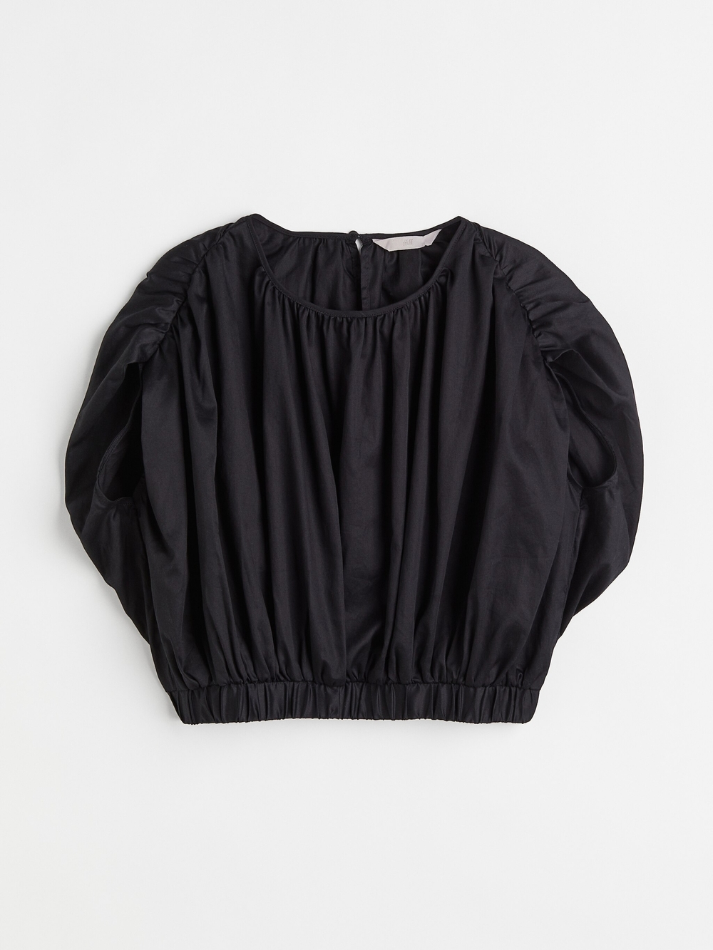 NWT H&M Black Puff-Sleeve Cropped Top - Women's